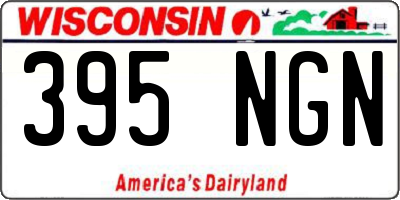 WI license plate 395NGN