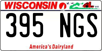 WI license plate 395NGS