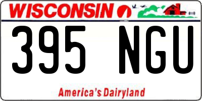 WI license plate 395NGU
