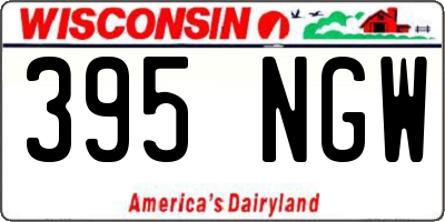 WI license plate 395NGW