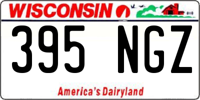 WI license plate 395NGZ