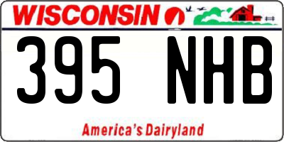 WI license plate 395NHB