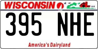 WI license plate 395NHE