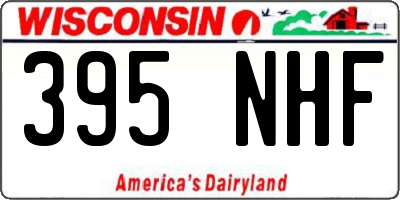 WI license plate 395NHF