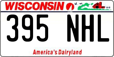 WI license plate 395NHL