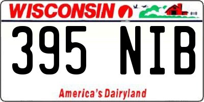 WI license plate 395NIB