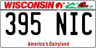 WI license plate 395NIC