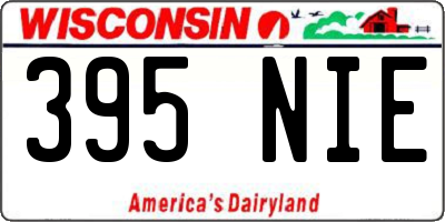 WI license plate 395NIE