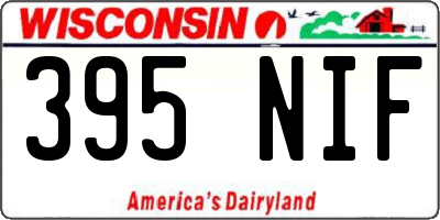 WI license plate 395NIF