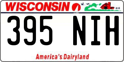 WI license plate 395NIH
