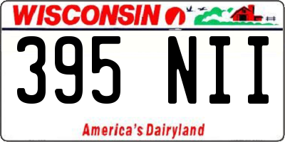 WI license plate 395NII