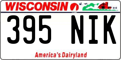 WI license plate 395NIK