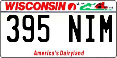 WI license plate 395NIM