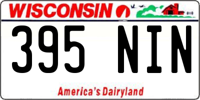 WI license plate 395NIN
