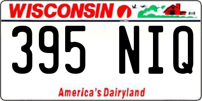 WI license plate 395NIQ