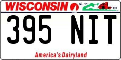 WI license plate 395NIT