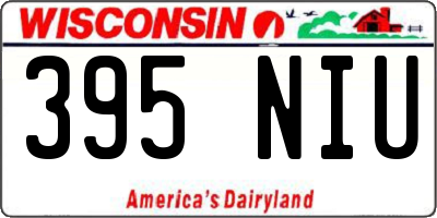 WI license plate 395NIU