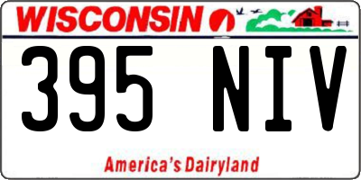 WI license plate 395NIV