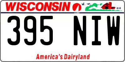 WI license plate 395NIW