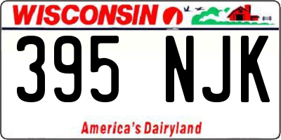 WI license plate 395NJK