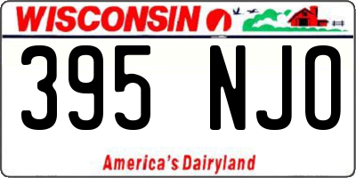 WI license plate 395NJO