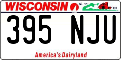 WI license plate 395NJU