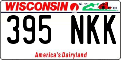 WI license plate 395NKK