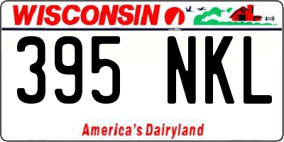 WI license plate 395NKL