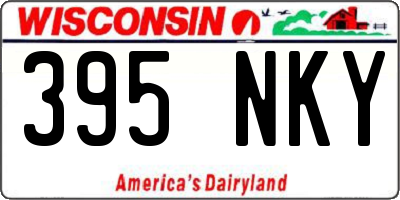 WI license plate 395NKY