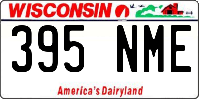 WI license plate 395NME