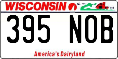 WI license plate 395NOB