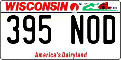WI license plate 395NOD