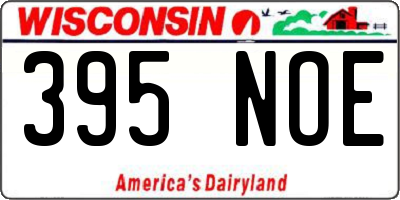 WI license plate 395NOE