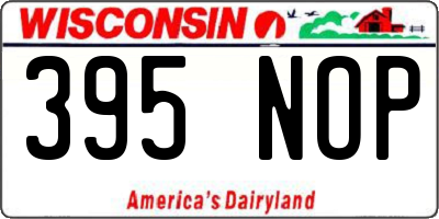 WI license plate 395NOP