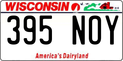 WI license plate 395NOY