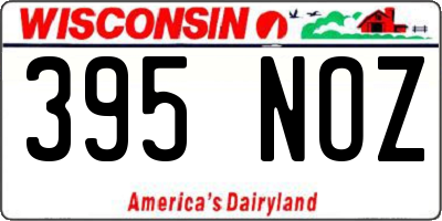 WI license plate 395NOZ