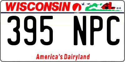 WI license plate 395NPC