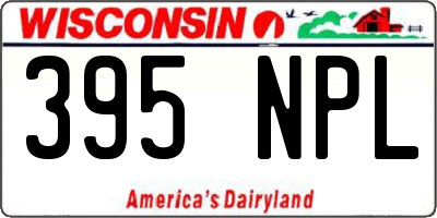 WI license plate 395NPL