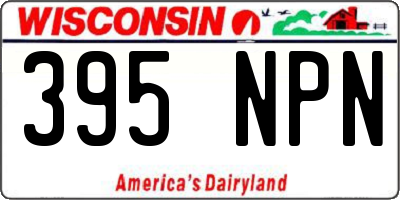 WI license plate 395NPN