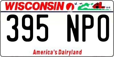 WI license plate 395NPO