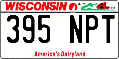 WI license plate 395NPT