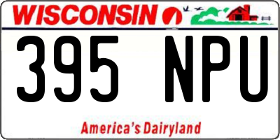 WI license plate 395NPU