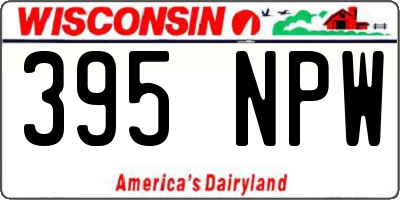 WI license plate 395NPW