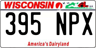 WI license plate 395NPX