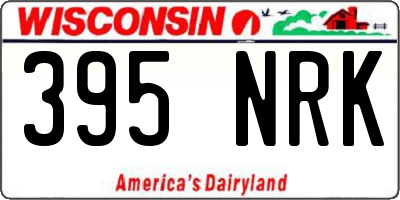 WI license plate 395NRK