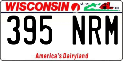 WI license plate 395NRM
