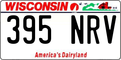 WI license plate 395NRV