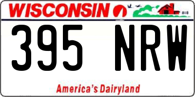 WI license plate 395NRW