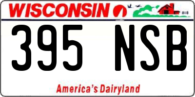 WI license plate 395NSB