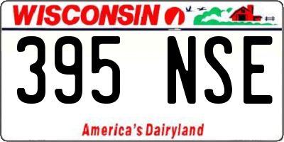 WI license plate 395NSE